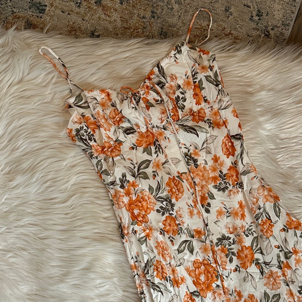 Hello Molly Orange and White Floral Maxi Dress - Picture 6 of 9